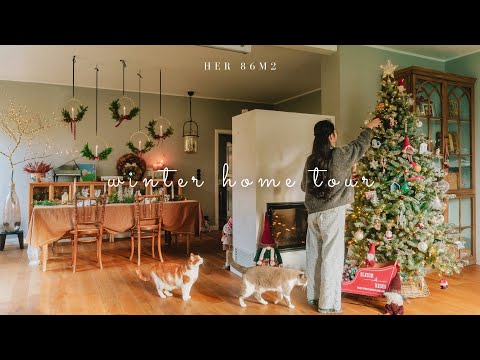 #163 Winter Home Tour | simple christmas decorations idea | snowy days in the countryside π