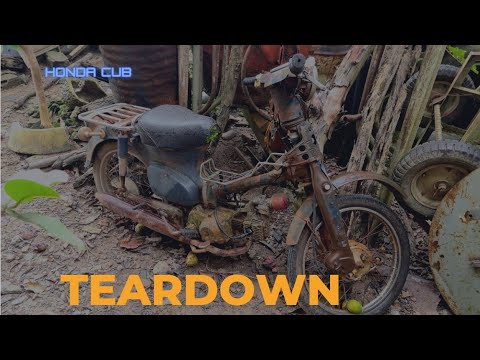 Tear Down Honda Super Cub C50  RESTORATION - Part 1 ( Project Hyper Electric Motorbike)