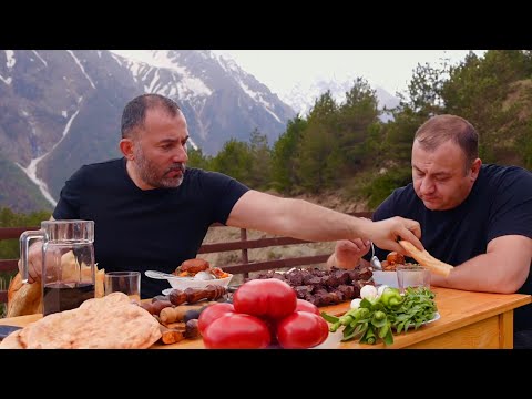 МЯСО с ОВОЩАМИ в КАЗАНЕ на КОСТРЕ. ENG SUB