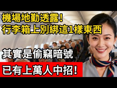 機場地勤透露!行李箱上千萬別綁這「1樣東西」,看似方便,其實是偷竊暗號!已有上萬人中招!#百科密码 #科普 #机场 #航空旅行 #旅游攻略 #生活經驗 #机场 #搭飞机 #安检 #机场安全