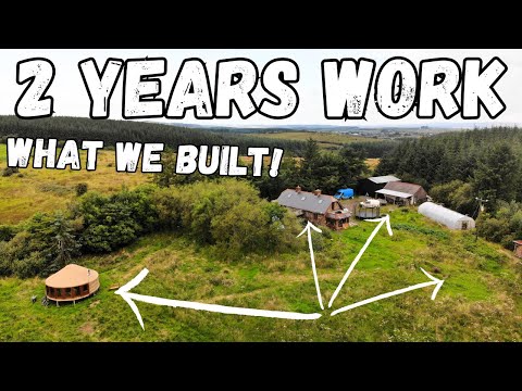 Year 2. Everything we built on our Land Homestead TIMELAPSE