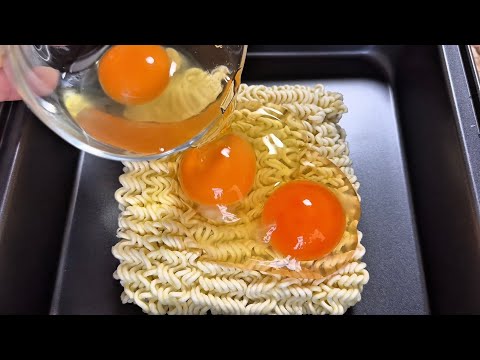Pour eggs over instant noodles! 100% you will be surprised how easy and delicious it is!