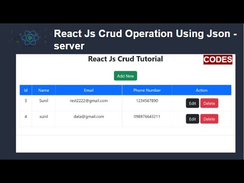 ReactJs Tutorial #5  - React js Crud Operation in Hindi