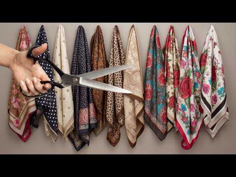 11 Old Scarves Turn Into 11 Masterpiece Blouses ♻️ Genius Recycling Ideas