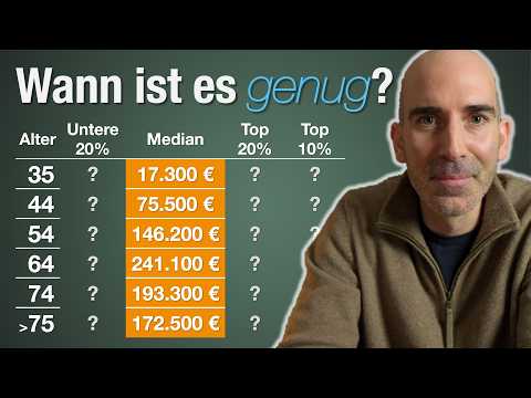 So viel Vermögen benötigst du nach Alter: untere 20 % bis obere 10 %