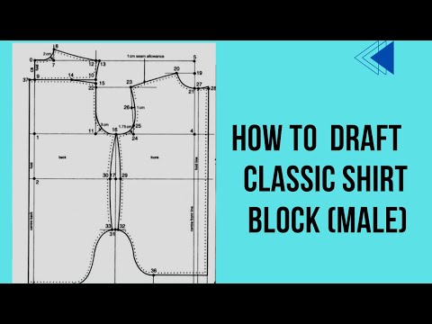 HOW TO DRAFT CLASSIC SHIRT BLOCK (MALE) using METRIC PATTERN{Winifred Aldrich}