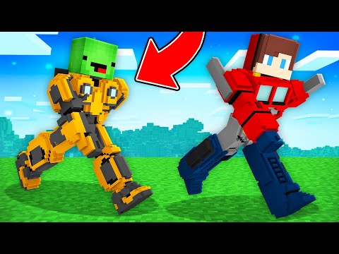 OPTIMUS PRIME Speedrunner vs BUMBLEBEE Hunter : JJ vs Mikey in Minecraft Maizen!
