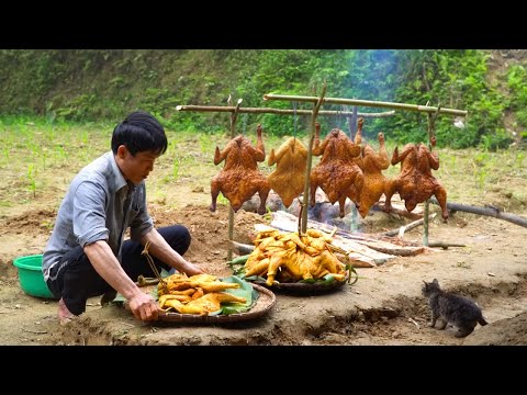 Traditional Smoked Chicken Making Process | Year-Round Food Preservation