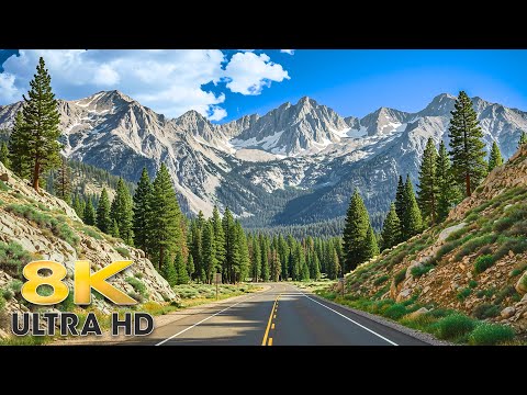 California Scenic Road Trip on Highway 395 - Sierra Nevada Mountains 8K