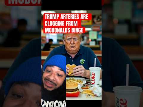 Trump’s Arteries Clogging🍔 WSJ reports McDonald triple burger binge. #maha #politicalnews #trump
