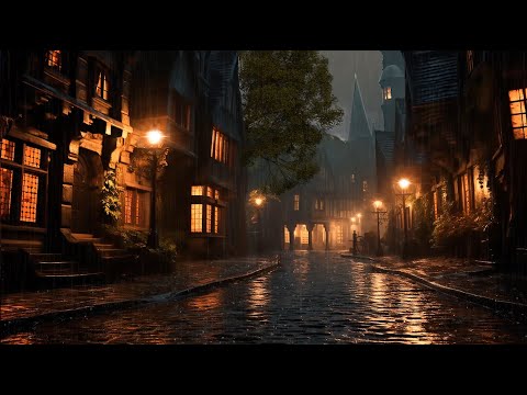 A Rainy Night in Victorian London with Thunderstorm Relaxing Rain & Thunder sounds 8 Hours