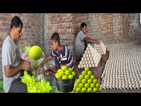 Tennis Ball Manufacturing Process | How Tennis Balls Are Made From Rubber Step by Step in Factory 