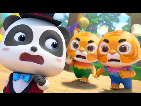 Panda Magician and Two Tigers | Learn Animals for Kids | Nursery Rhymes | Kids Songs | BabyBus