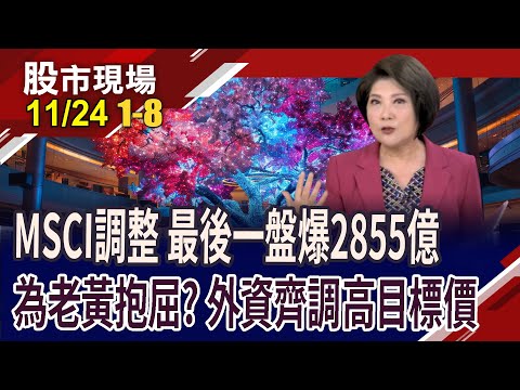 MSCI調整 最後一盤爆2855億!一驚一乍後 見招拆招! 黃仁勳:不好被批,太好被質疑 外資很誠實的齊調高目標價 ｜20251124(第1/8段)股市現場*鄭明娟(李蜀芳×馬明河×林昌興)