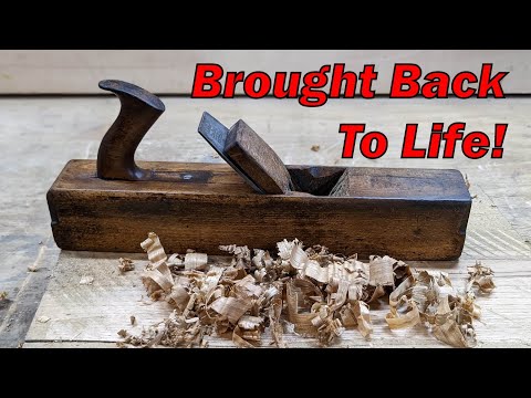 Old Cracked Wood Plane Brought Back To Life - Sympathetic Restoration