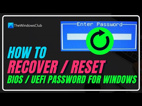 Recover or reset a BIOS or UEFI Password for Windows computers