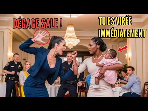 Une hôtesse gifle une mère noir portant son bébé…mais un simple appel bascule tout elle fut licencié