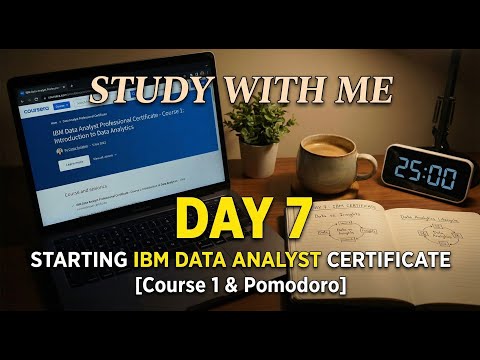 STUDY WITH ME Day 7:  (Intro to Analytics) 📜Deep Focus(pomodoro 25/5), let's learn together!!