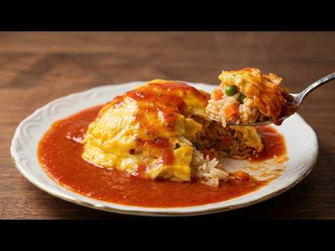 Korean Perfect Tornado Egg Omelette Rice 😋 Easy Beginner Method with Delicious Sauce🔥