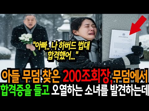아들 기일에 무덤 찾은 200조 회장, “아빠… 나 하버드 법대 합격했어” 합격증을 쥐고 우는 여학생과 마주치는데…