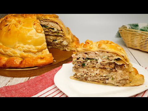 Royal Chicken Pie, an old recipe! How to make a real chicken pie. Delicious chicken pie.
