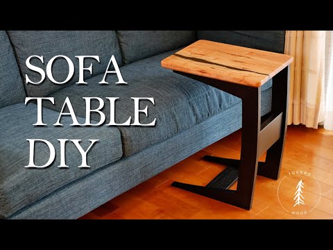 Cantilever Sofa Table DIY in  wood