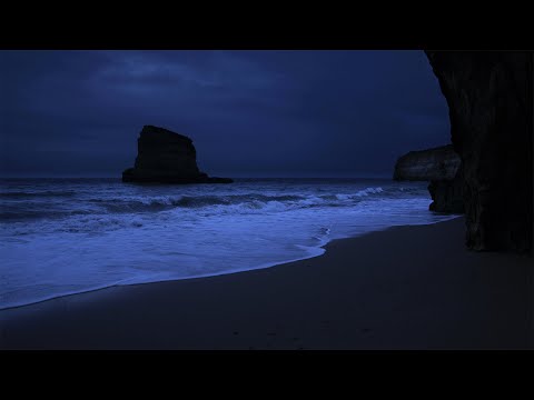 Fall Asleep With Relaxing Wave Sounds at Night, Low Pitch Ocean Music for Deep Sleeping