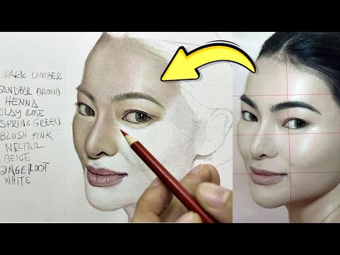SMOOTH? Real-Time Prismacolor Portrait✏️Skin Tone Layering & Blending Process- Drawing Tutorial!