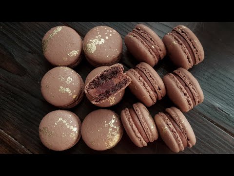 Chocolate Macarons with Italian Meringue🍫DETAILED VIDEO🍫Chocolate macaron italian meringue