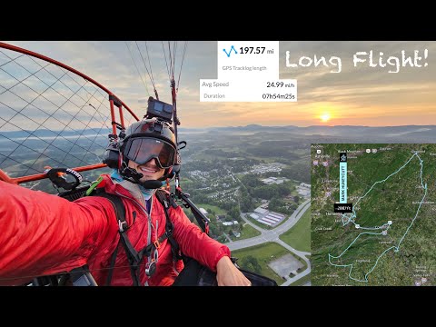 Longest Paramotor Flight in the USA = 7 Hours 53 Minutes, 4.6 Gallons