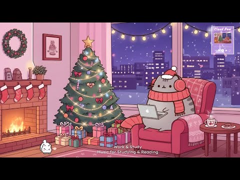 Pusheen's  Winter Christmas 🎅 Cozy Lofi Beats for Winter 🔥 Calm Lofi for Study Time