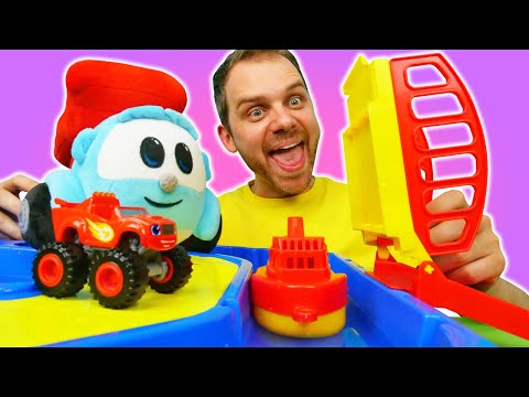 Английский для мальчиков и девочек: мост, бензин и шлагбаум! Грузовичок Лева и видео про машинки