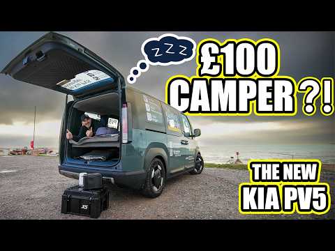 I Turned the Kia PV5 Into a Camper for £100 — And Slept In It!