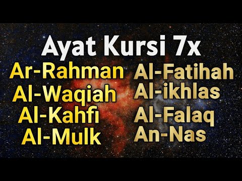 Murottal Lembut Ayat Kursi7x,Yasin,ArRahman,Waqiah,AlMulk,AlKahfi,Ikhlas,Falaq,AnNas