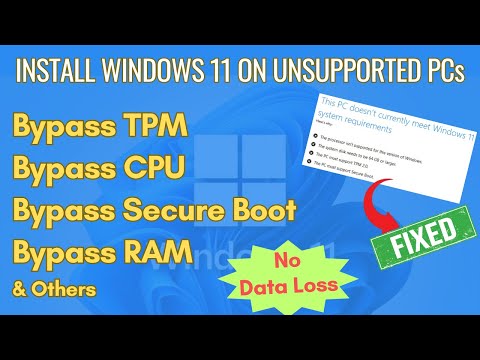 How to install Windows 11 on Unsupported PCs - Easy method - NO DATA LOSS, NO REGISTRY, NO USB
