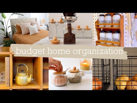 BUDGET HOME ORGANIZATION | SIMPLE LIVING ORGANIZE WITH ME | DECLUTTER CLEAN WITH ME | DIY HOME DECOR