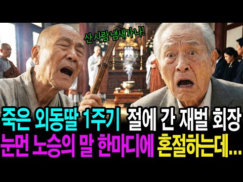 죽은 외동딸 1주기 절에 간 재벌 회장 눈먼 노승의 말 한마디에 혼절하는데...