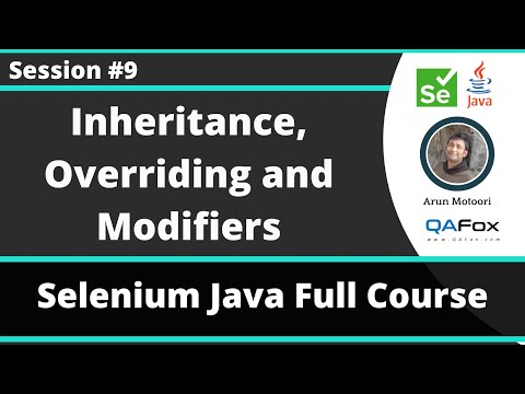 Selenium Java Training - Session 9 -  Java (Part 7) - Inheritance, Overriding and Modifiers