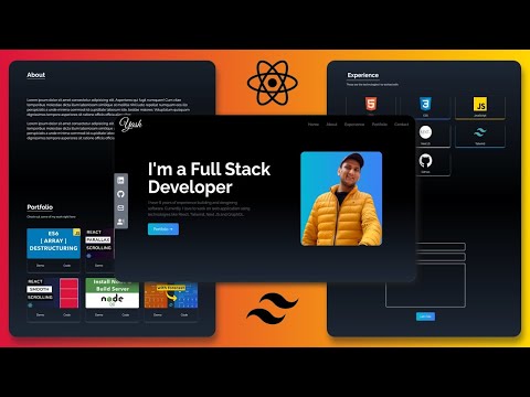 React JS Portfolio Website Using Tailwind CSS - Build & Deploy
