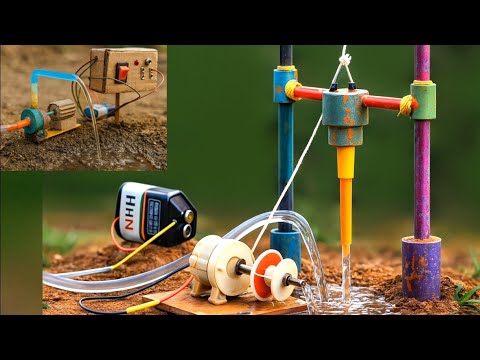 DIY Mini Borewell Drilling Machine | Real Water Pump | science project