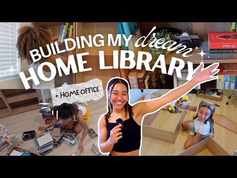 building my DREAM home library + new bookshelf tour📙💫