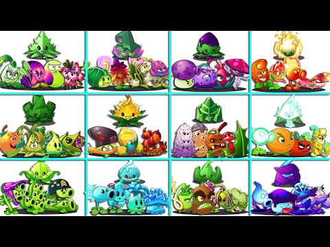 Random 12 Team 4 Plants & MInt Battlez - Who Will Win? - Pvz 2 Team Plant Vs Team Plant