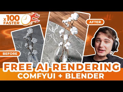Render anything x100 faster for free with AI | ComfyUI + Blender