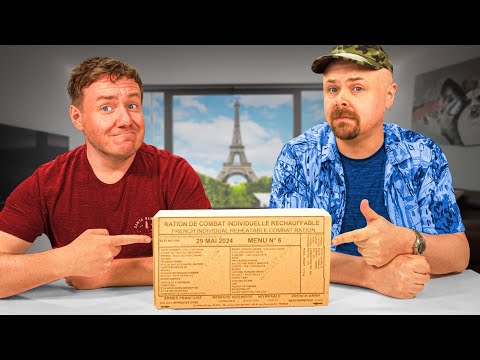 British Guys Taste Test French MRE (Meal Ready to Eat) ft @ashens