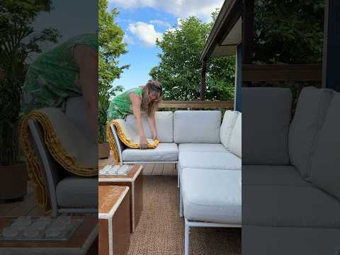 60s retro balcony makeover | start to finish #diy #interiordesign #roommakeover