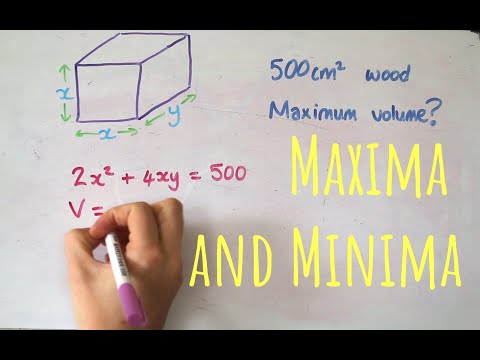 Maxima and minima - differentiation for optimisation