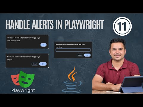 How To Handle Alert In Playwright | Alert,  Confirm, Prompt Dialogs | Playwright Java Tutorial