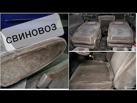 "Свиновоз" В этом салоне возили "СВИНЕЙ",  полная химчистка светлого салона Mazda mpv