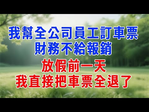 我幫全公司員工訂車票，財務不給報銷！放假前一天，我直接把車票全退了。#人生感悟 #故事分享 #生活經驗 #职场 #感情 #打脸