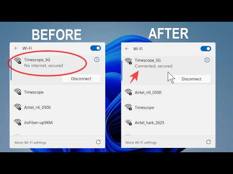 Fix No Internet, Secured Error - WiFi Connected but No Internet on Windows 11/10